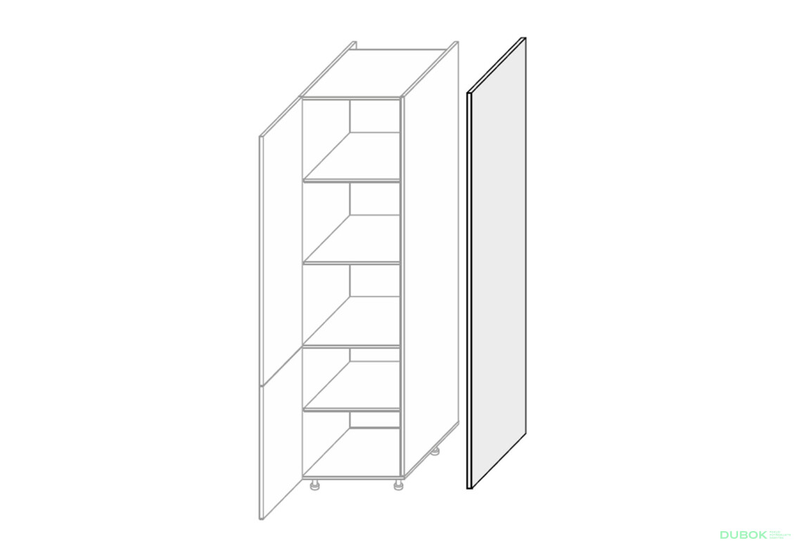 Bočný panel skrine 2140 mm