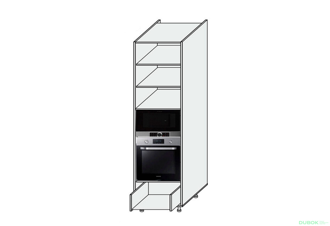 Korpus Penál 60PDM 1šx Rúra+Mikrovlnná rúra Pro Blum+Hettich 2320mm - Fotografia 1 Fotografia 1 - Korpus Penál 60PDM 1šx Rúra+Mikrovlnná rúra Pro Blum+Hettich 2320mm