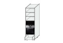 Fotografia 1 - Korpus Penál 60PDM 1šx Rúra+Mikrovlnná rúra Pro Blum+Hettich 2320mm