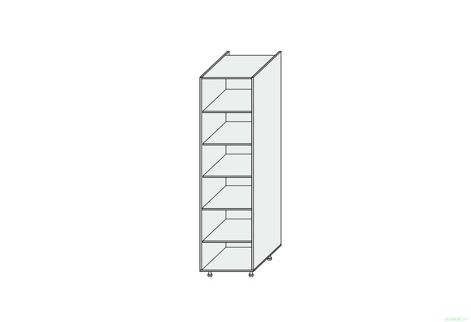 Korpus Skriňa 60P Pre Blum 2320mm - Fotografia 1 Fotografia 1 - Korpus Skriňa 60P Pre Blum 2320mm