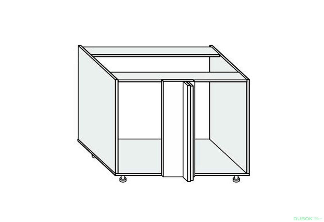 Korpus KutN 90° 1dv 1050x650 Pro Blum 820mm - Fotografia 1 Fotografia 1 - Korpus KutN 90° 1dv 1050x650 Pro Blum 820mm