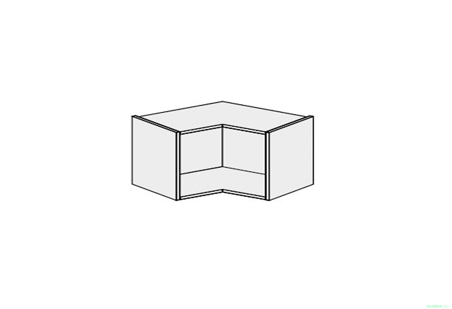 Fotografia 1 - Korpus RohV 90° 2dverová 650x650 Pre Blum 360mm