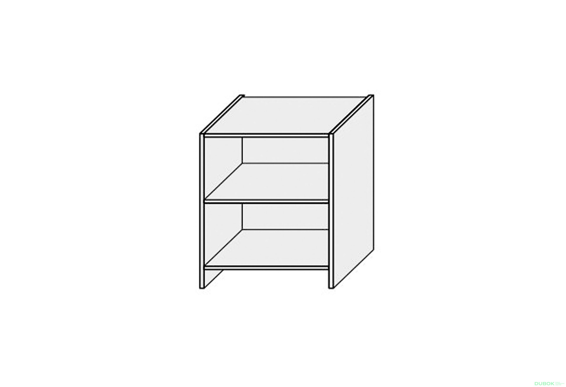 Korpus 60V 1 dvere Pod digestor teleskop Pre Blum 690 mm - Fotografia 1 Fotografia 1 - Korpus 60V 1 dvere Pod digestor teleskop Pre Blum 690 mm