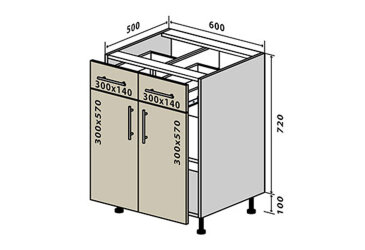 N26 Skrinka 2Š2D 60 Sonata Luxe