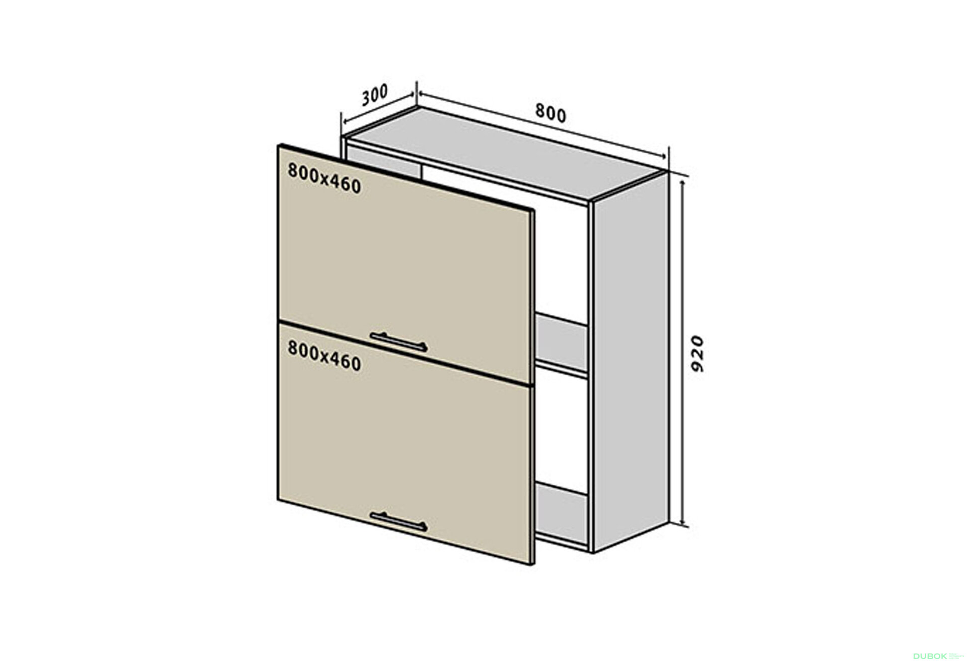 Fotografia 1 - V61 horná skrinka nad digestor 80 Sonata Luxe