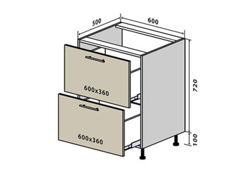 N10 Skrinka 2Š 60 Sonata Luxe