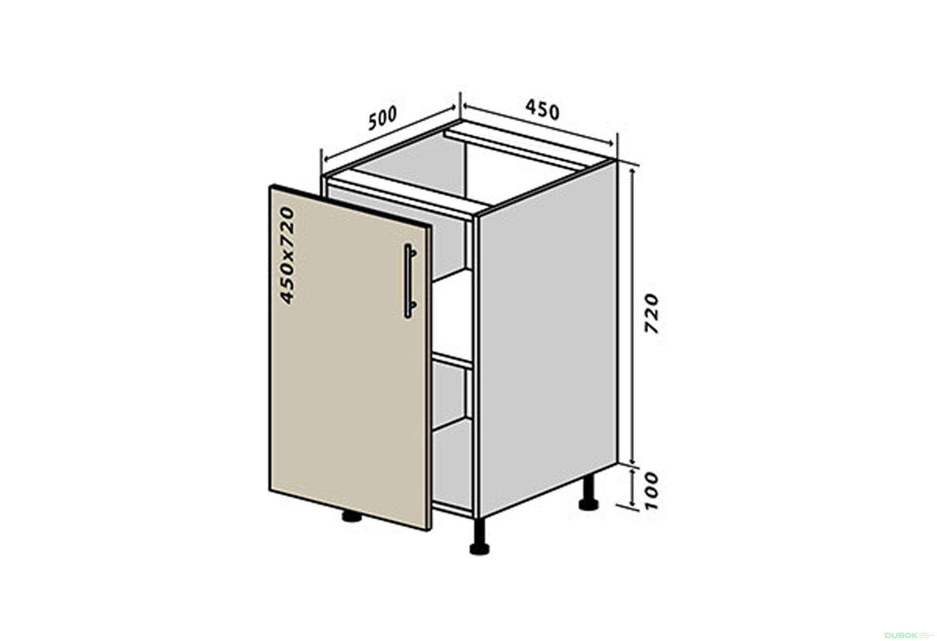 Fotografia 1 - N4 Skrinka 1D 45 Sonata Luxe