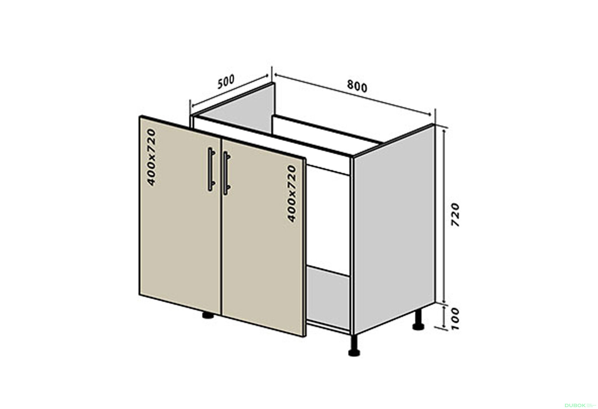 Fotografia 1 - N14 Drezová skrinka 2D 80 Sonata Luxe