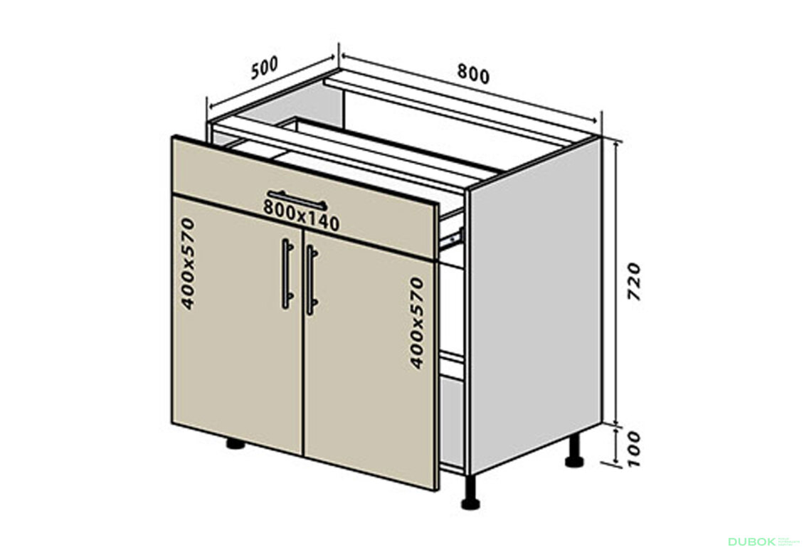 N31 Skrinka 1Š2D 80 Sonata Luxe