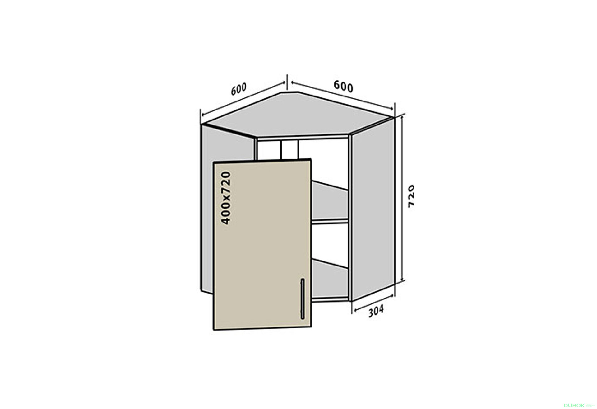 Fotografia 1 - V14 Rohová skrinka 1D Sonata Luxe