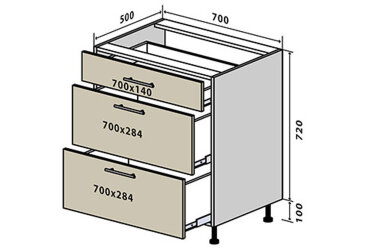 N46 Skrinka 3Š 70 Sonata Luxe