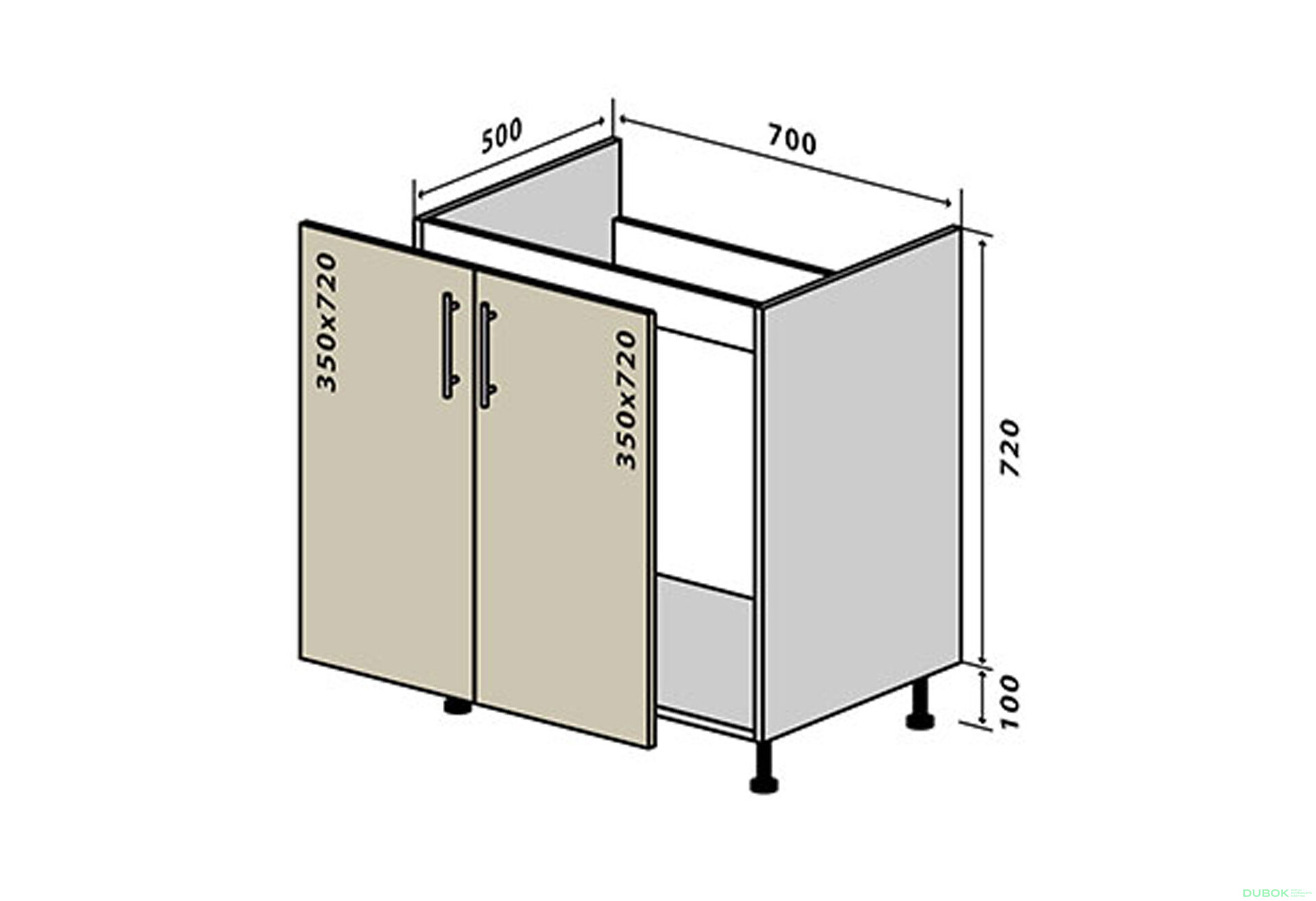 Fotografia 1 - N44 Skrinka umývadlová 2D 70 Sonata Luxe