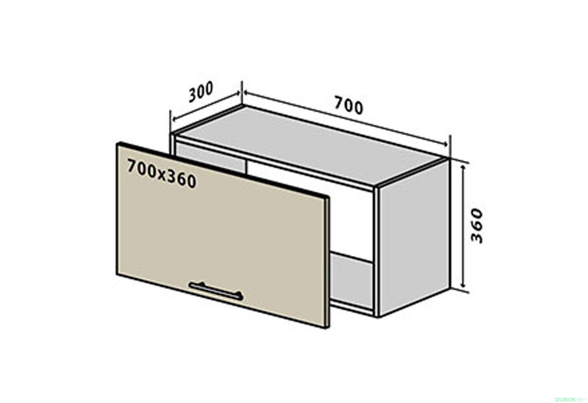 Fotografia 1 - V84 horná skrinka nad digestor 70 Sonata Luxe
