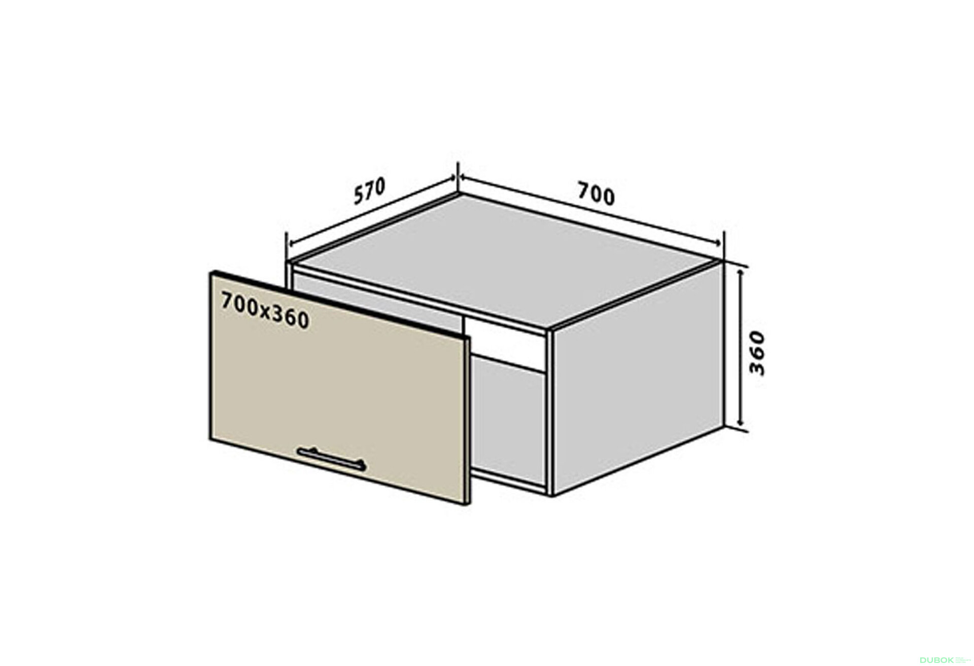 Fotografia 1 - V67 horná skrinka nad digestor 70 Sonata Luxe