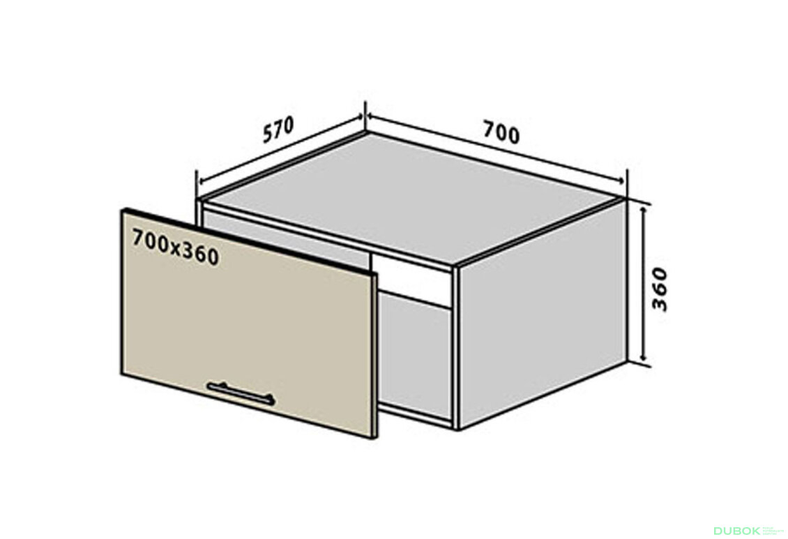 V67 horná skrinka nad digestor 70 Sonata Luxe