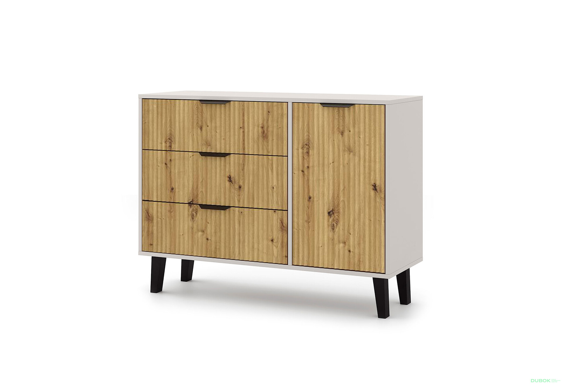 Fotografia 1 - Komoda Borg Duo 1d3s kašmír / dub artisan