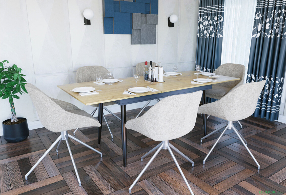 Fotografia 5 - Rozkladací stôl City 150x85 cm Dub artisan / Antracit