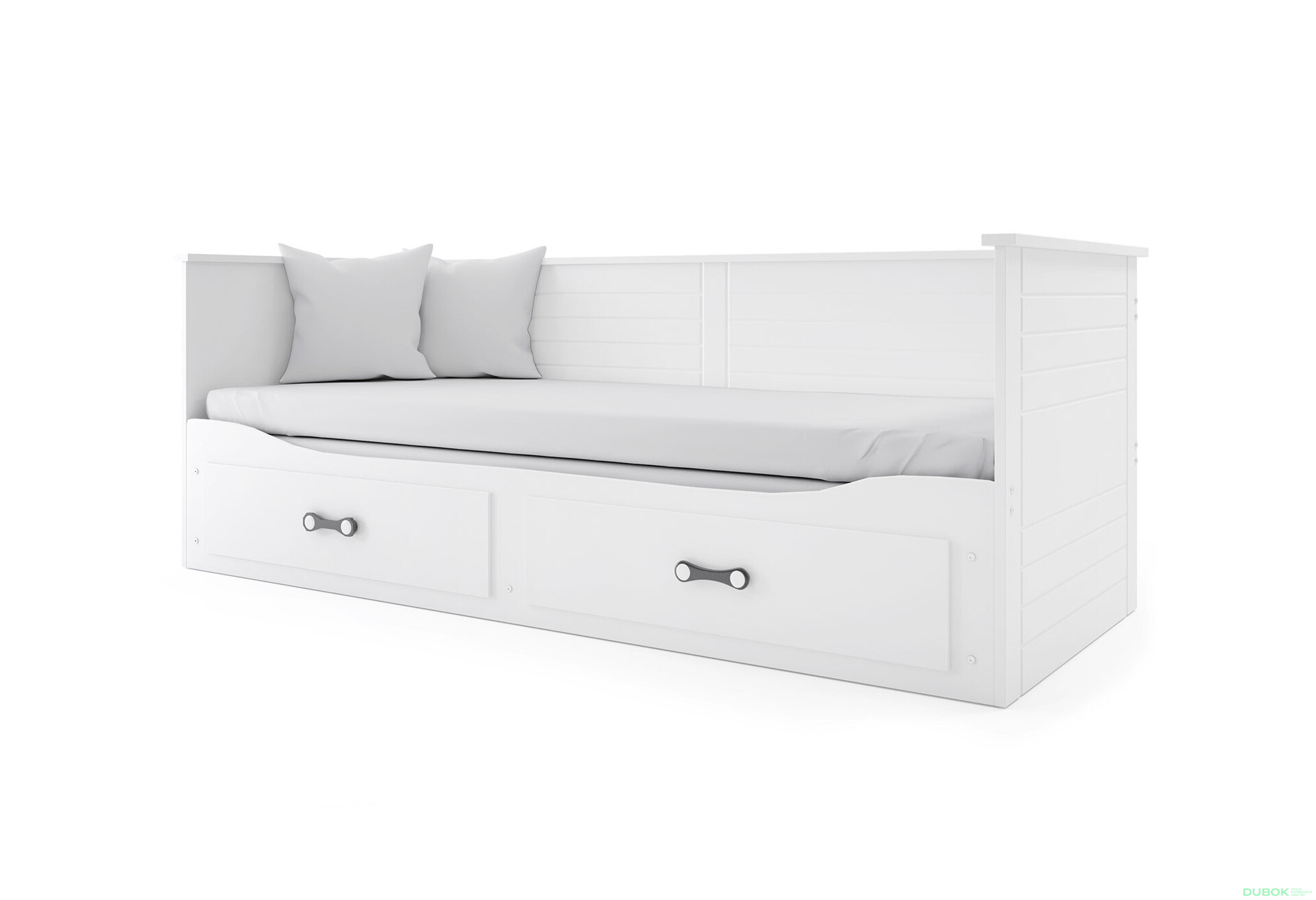 Dvojlôžko Hermes biely 80x200/160x200 cm s roštom, matracom - Fotografia 1 Fotografia 1 - Dvojlôžko Hermes biely 80x200/160x200 cm s roštom, matracom
