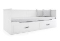 Fotografia 5 - Dvojlôžko Hermes biely 80x200/160x200 cm s roštom, matracom