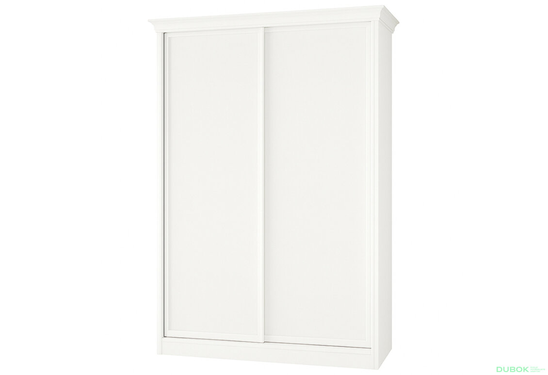 Skriňa Rim-Veneziano 2D 1.6 m biela s rímsou, fasádami DTD