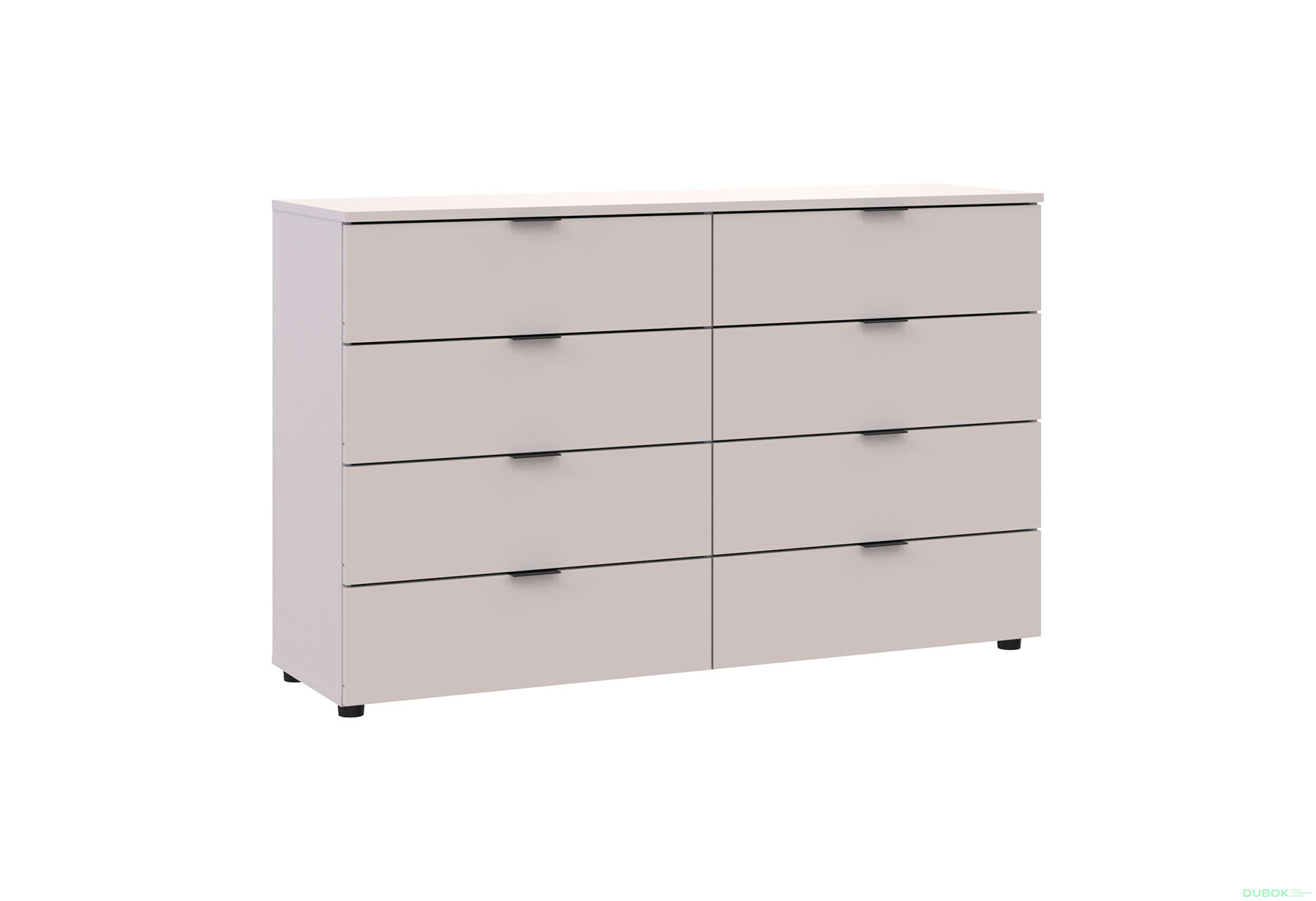 Komoda Ron 8 s 8 zásuvkami 130x38x81 kašmír - Fotografia 5 Fotografia 5 - Komoda Ron 8 s 8 zásuvkami 130x38x81 kašmír