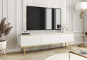 Fotografia 3 - TV stolík RTV 175 MDF biely, zlaté nohy Oro