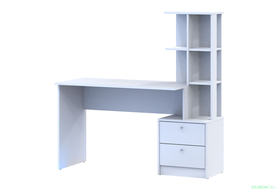 Písací stôl T7 biely 136x55x138