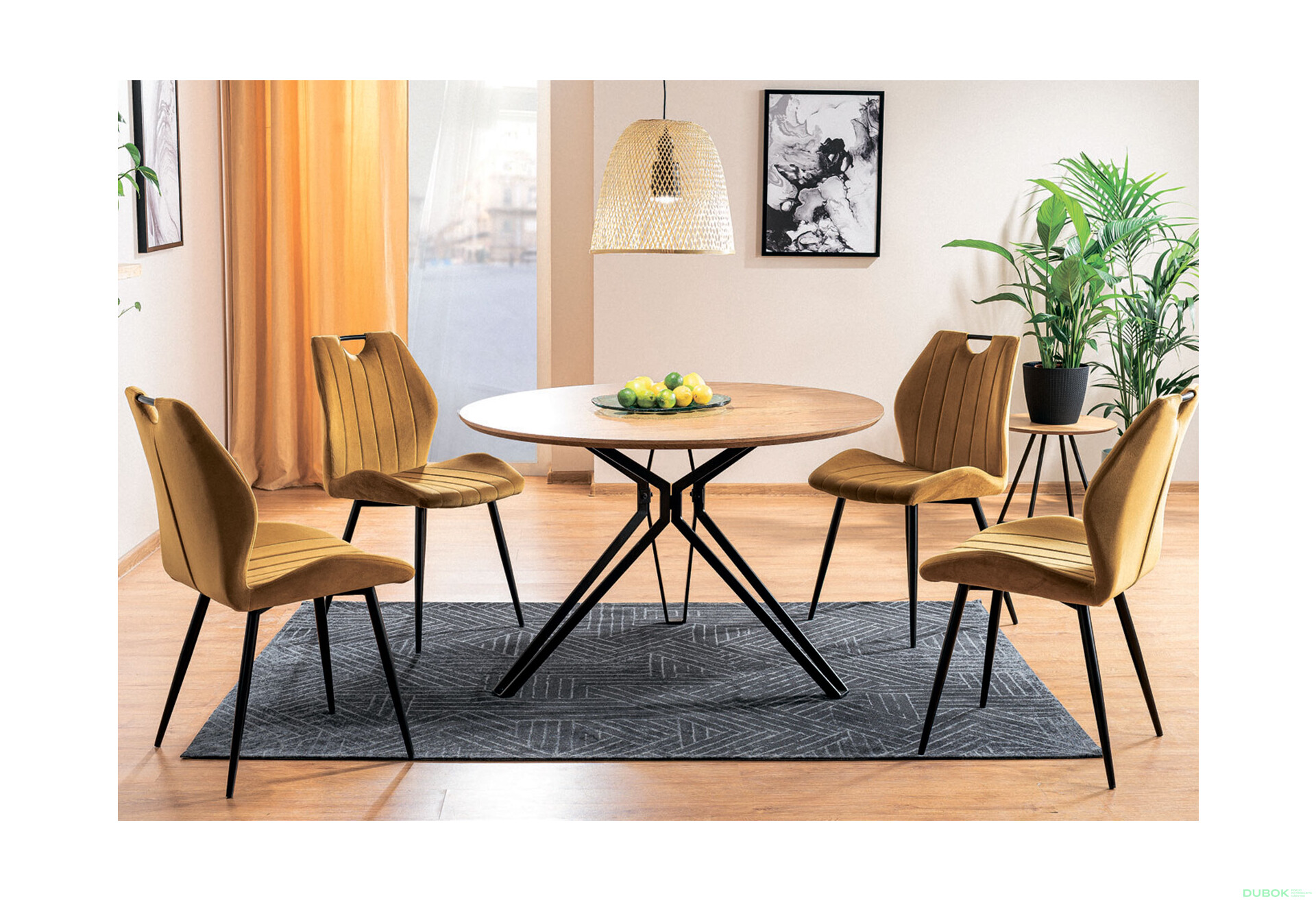 Fotografia 3 - Stolička Arco Velvet karí Bluvel 68, matná čierna kov