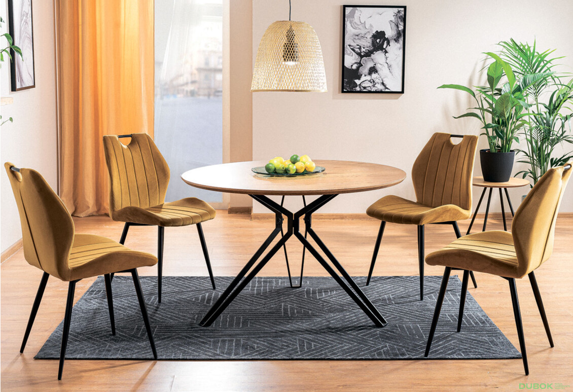 Fotografia 3 - Stolička Arco Velvet karí Bluvel 68, matná čierna kov
