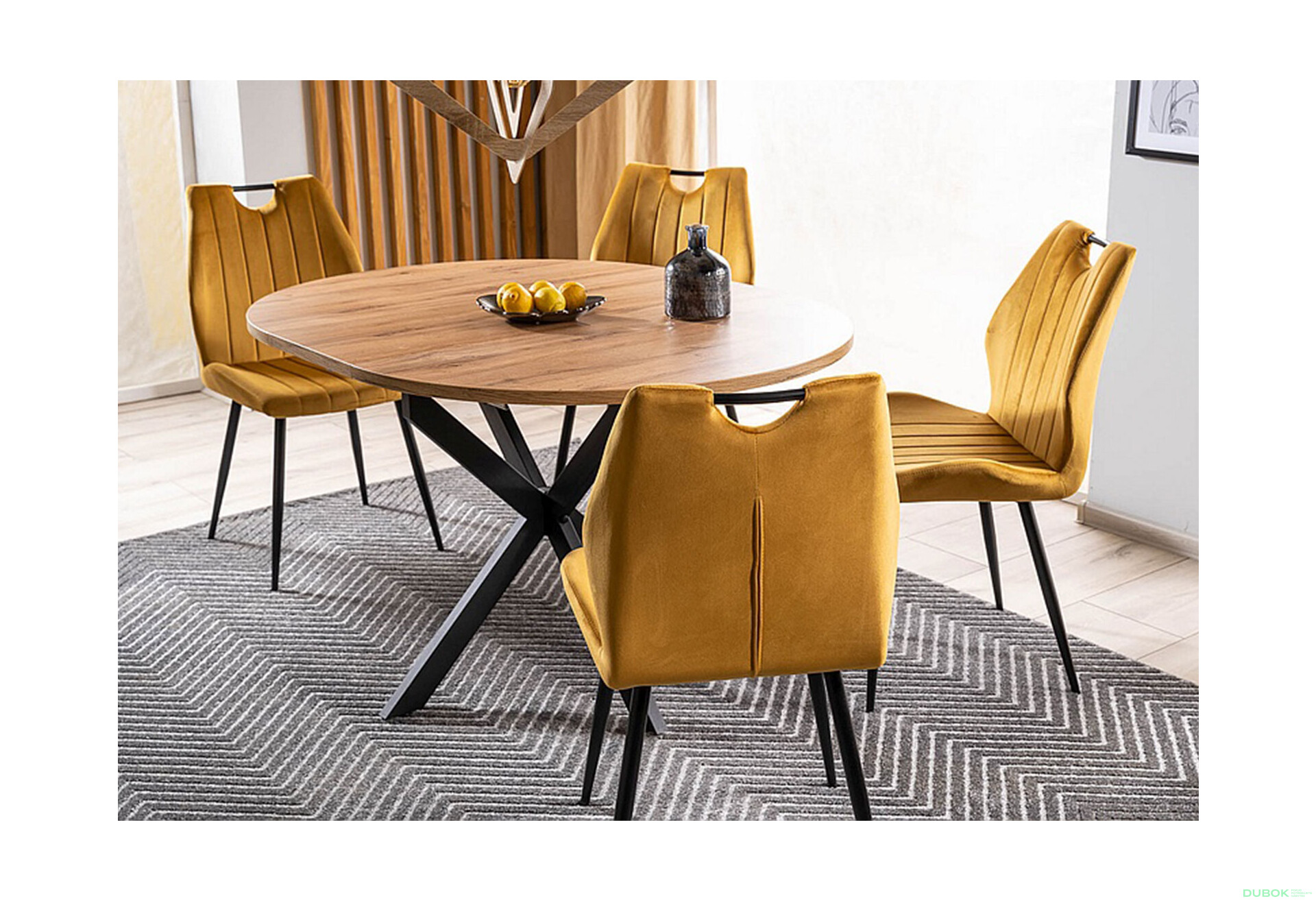 Fotografia 4 - Stolička Arco Velvet karí Bluvel 68, matná čierna kov