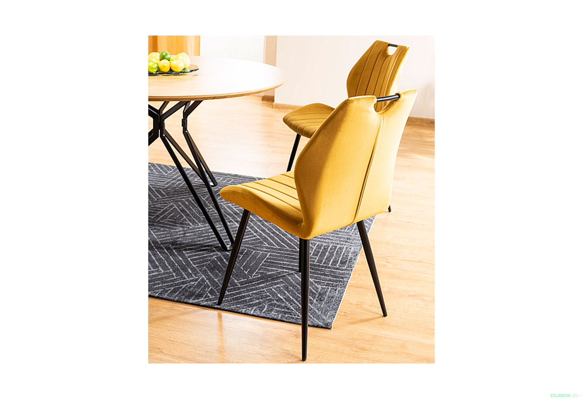 Fotografia 8 - Stolička Arco Velvet karí Bluvel 68, matná čierna kov