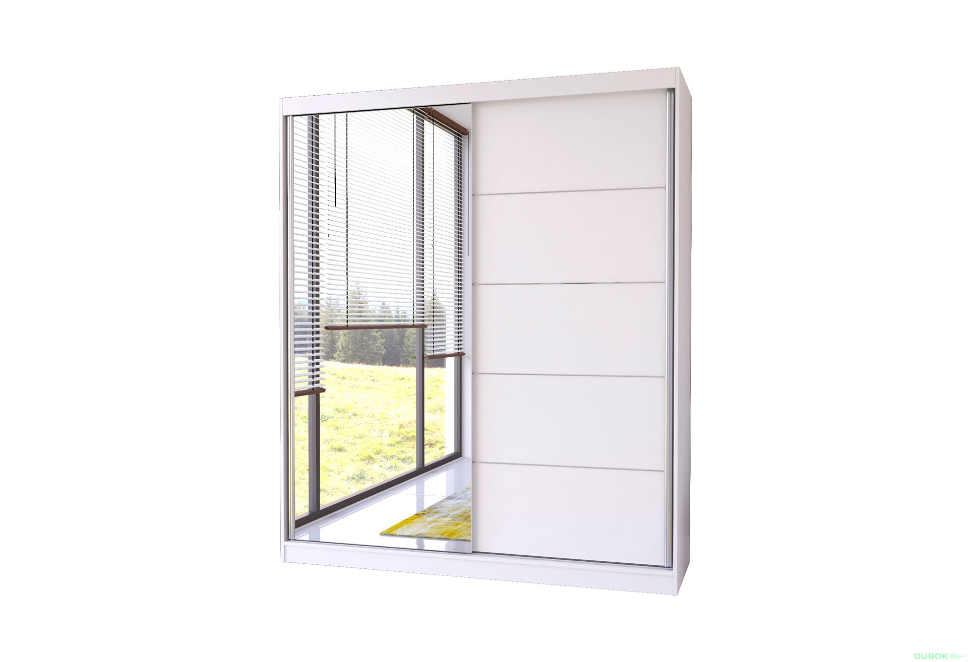 Fotografia 1 - Skriňa Bella 03 so zrkadlom biela