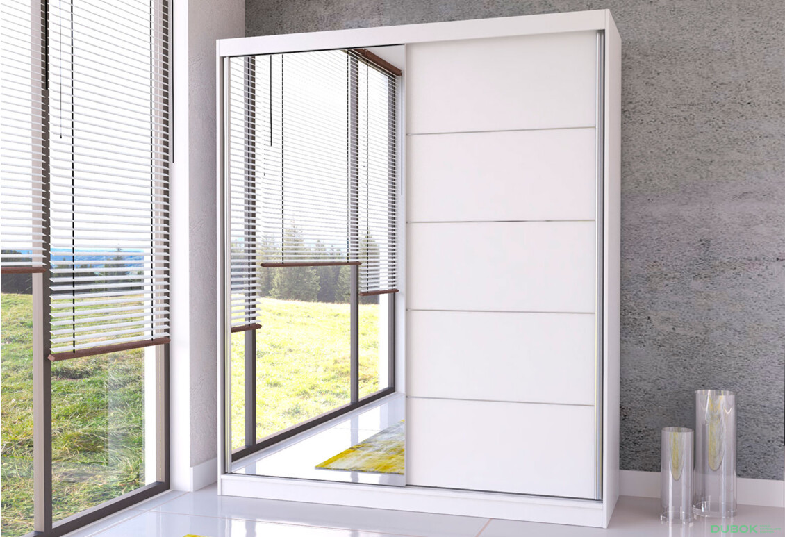 Fotografia 2 - Skriňa Bella 03 so zrkadlom biela