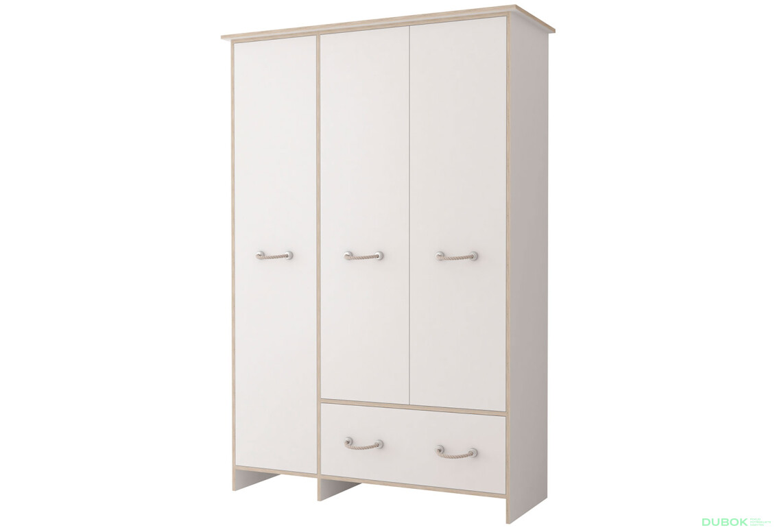 Skriňa 3D1S 06 biely, vložky sonoma Kosmo Idczak meble