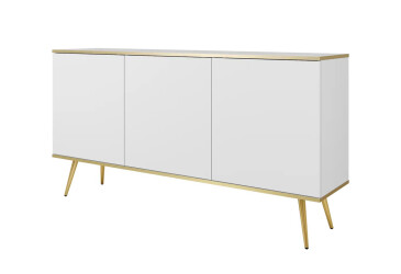 Komoda KSZ107 biela, nohy zlaté Oro