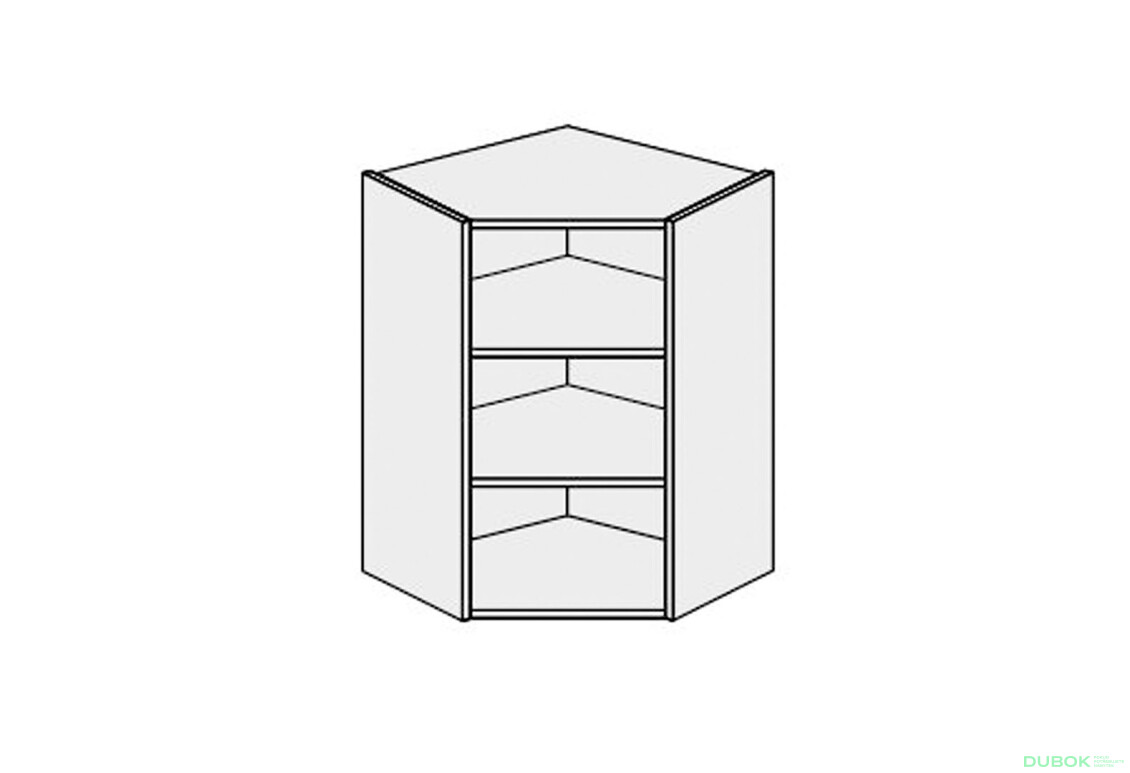 Korpus RohV 45° 1dverová 650x650 720mm - Fotografia 1 Fotografia 1 - Korpus RohV 45° 1dverová 650x650 720mm