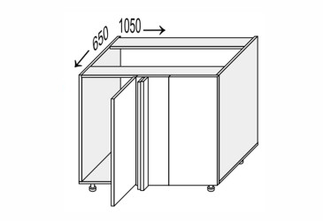 Spodný roh N 90°/820 1dvere Glory
