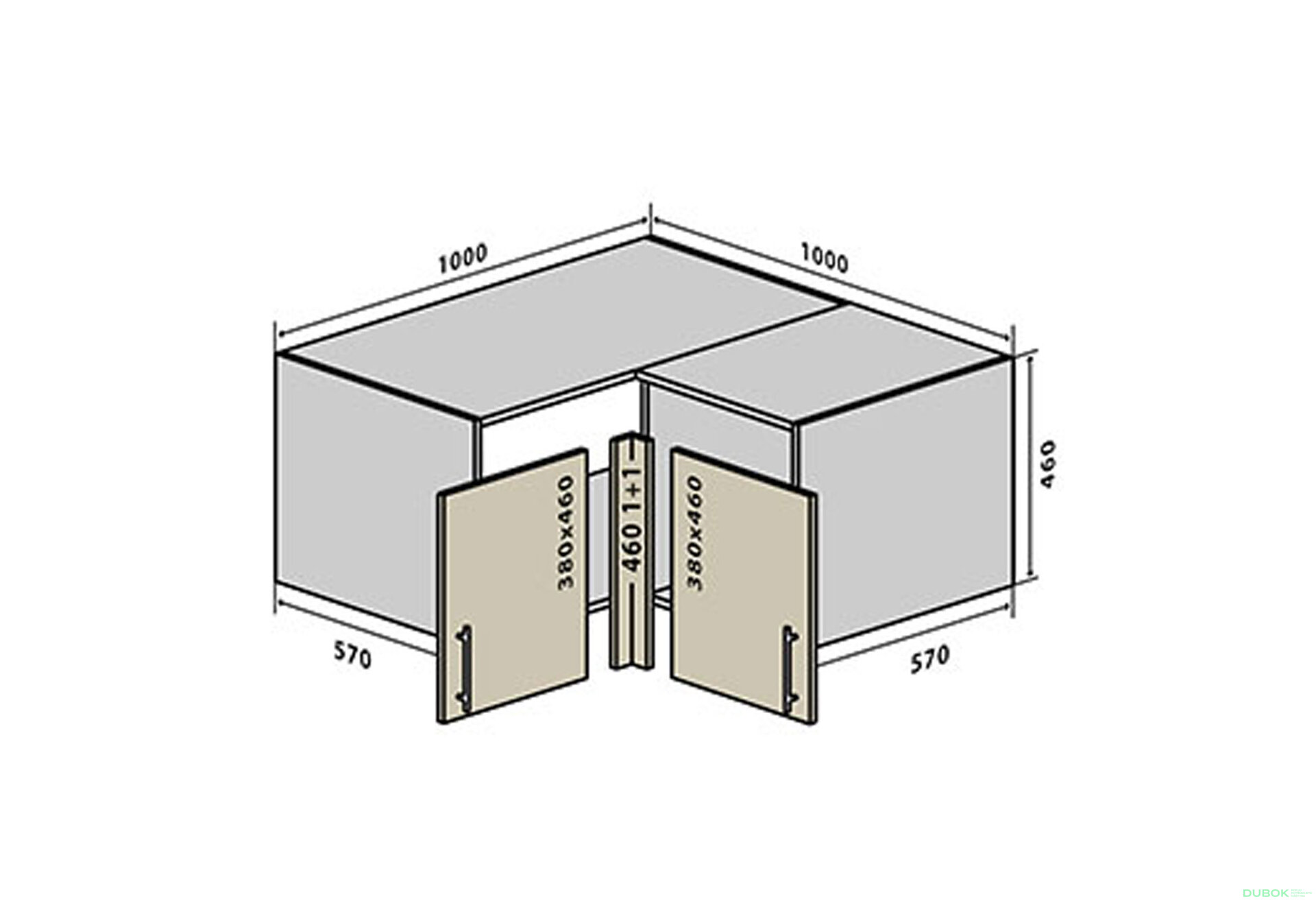 Fotografia 1 - V83 Rohová Skrinka 100 Sonata Luxe