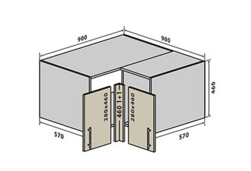 V82 Rohová skrinka 90 Sonata Luxe