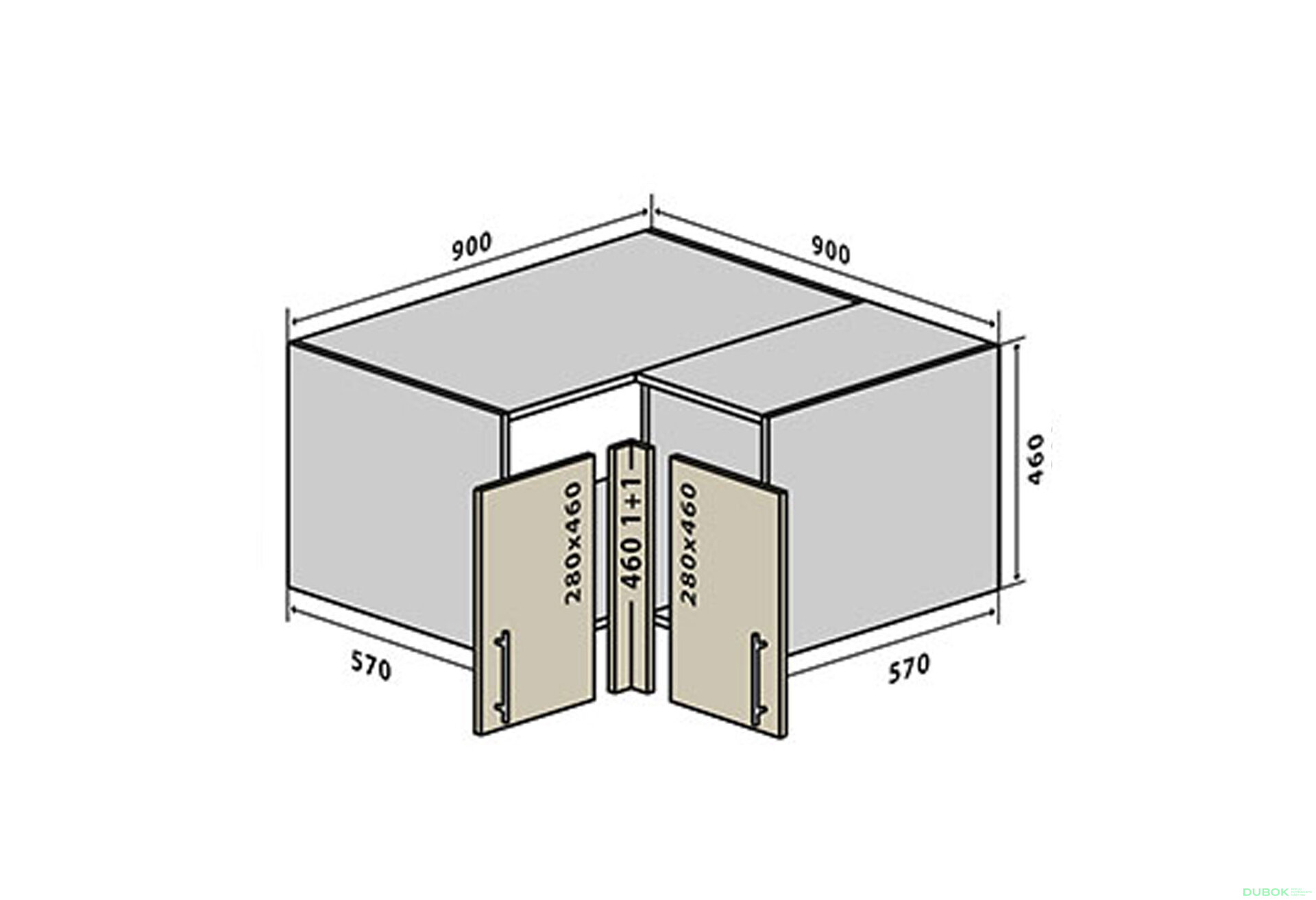 Fotografia 1 - V82 Rohová skrinka 90 Sonata Luxe