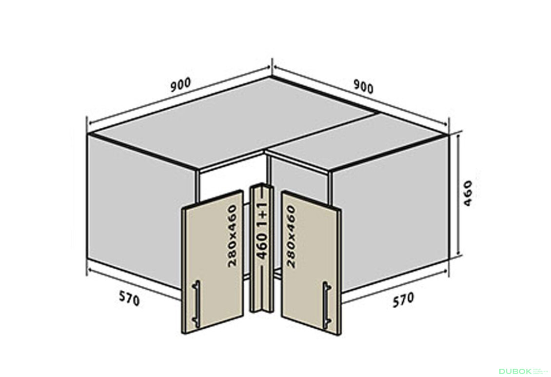 V82 Rohová skrinka 90 Sonata Luxe