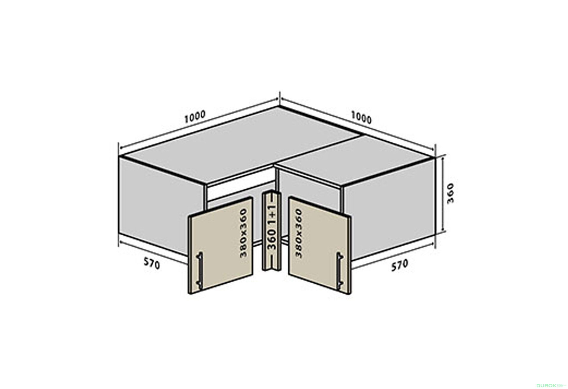 Fotografia 1 - V81 Rohová Skrinka 100 Sonata Luxe