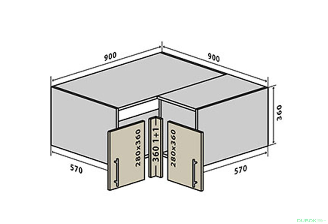 V80 Rohová Skrinka 90 Sonata Luxe