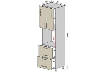 N19 Skriňa 2D2S New Sonata Luxe