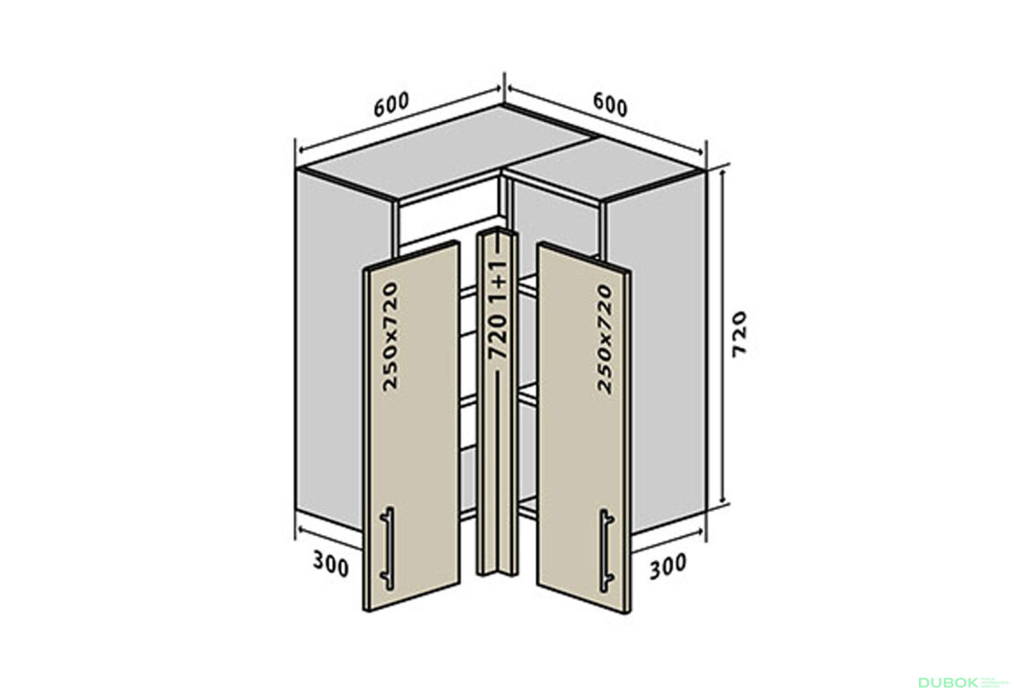 V18 Rohová Skrinka 60x60 Sonata Luxe