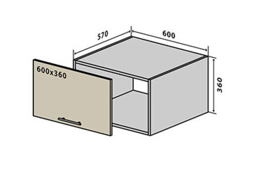 V66 horná skrinka nad digestor Pero 60 Sonata Luxe