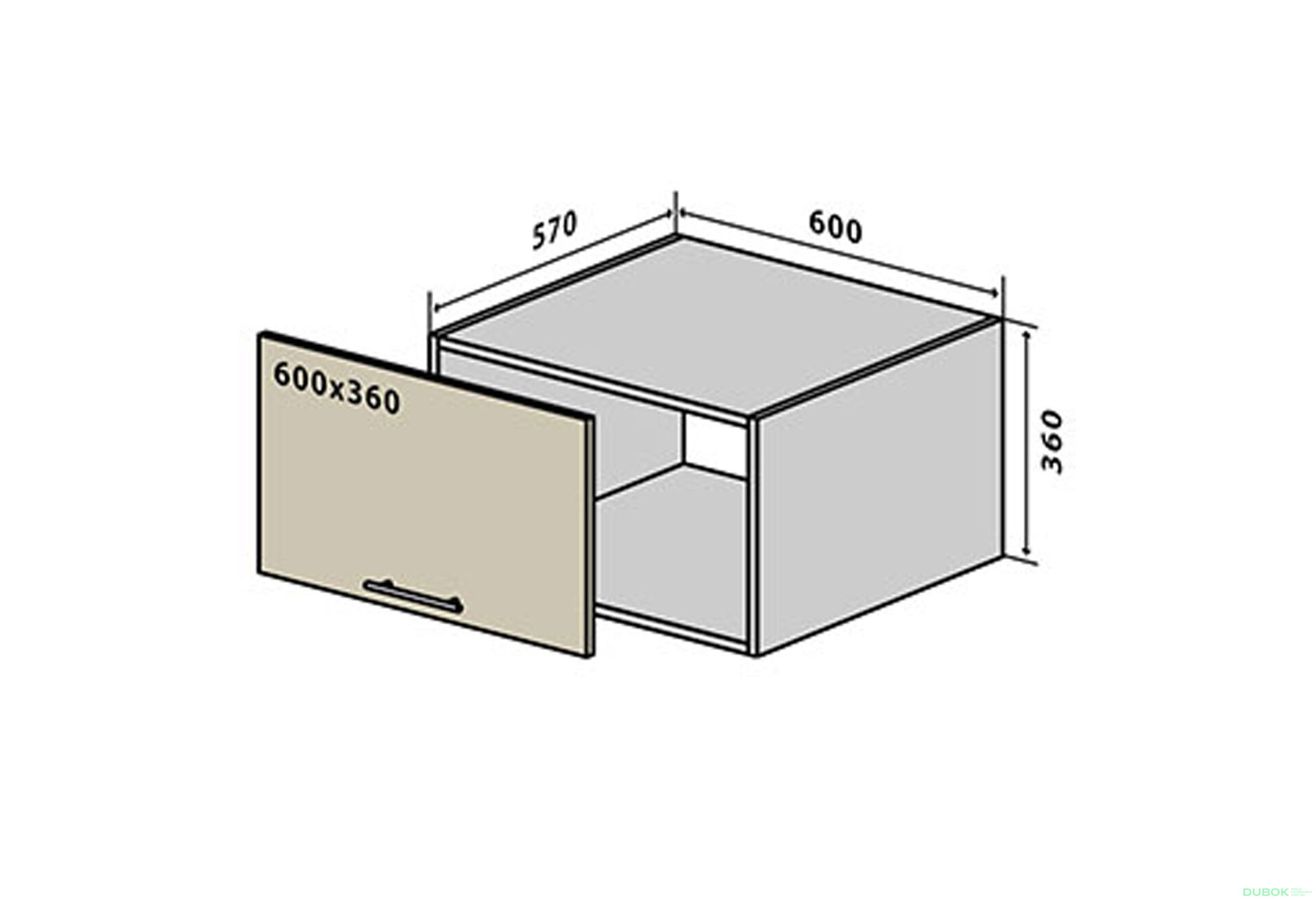 Fotografia 1 - V66 horná skrinka nad digestor Pero 60 Sonata Luxe