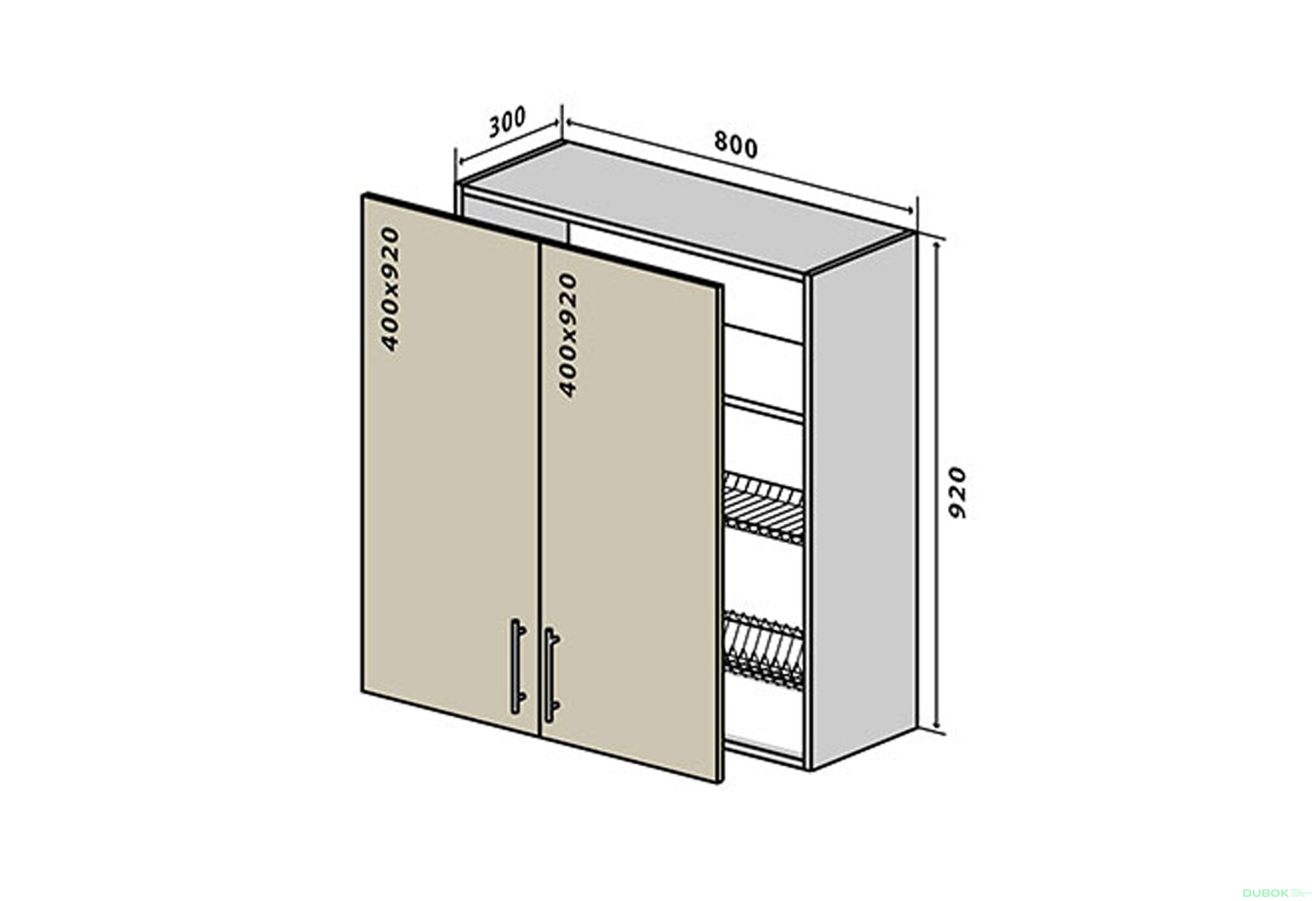Fotografia 1 - V49 Skrinka 2D 80 Sušenie Sonata Luxe