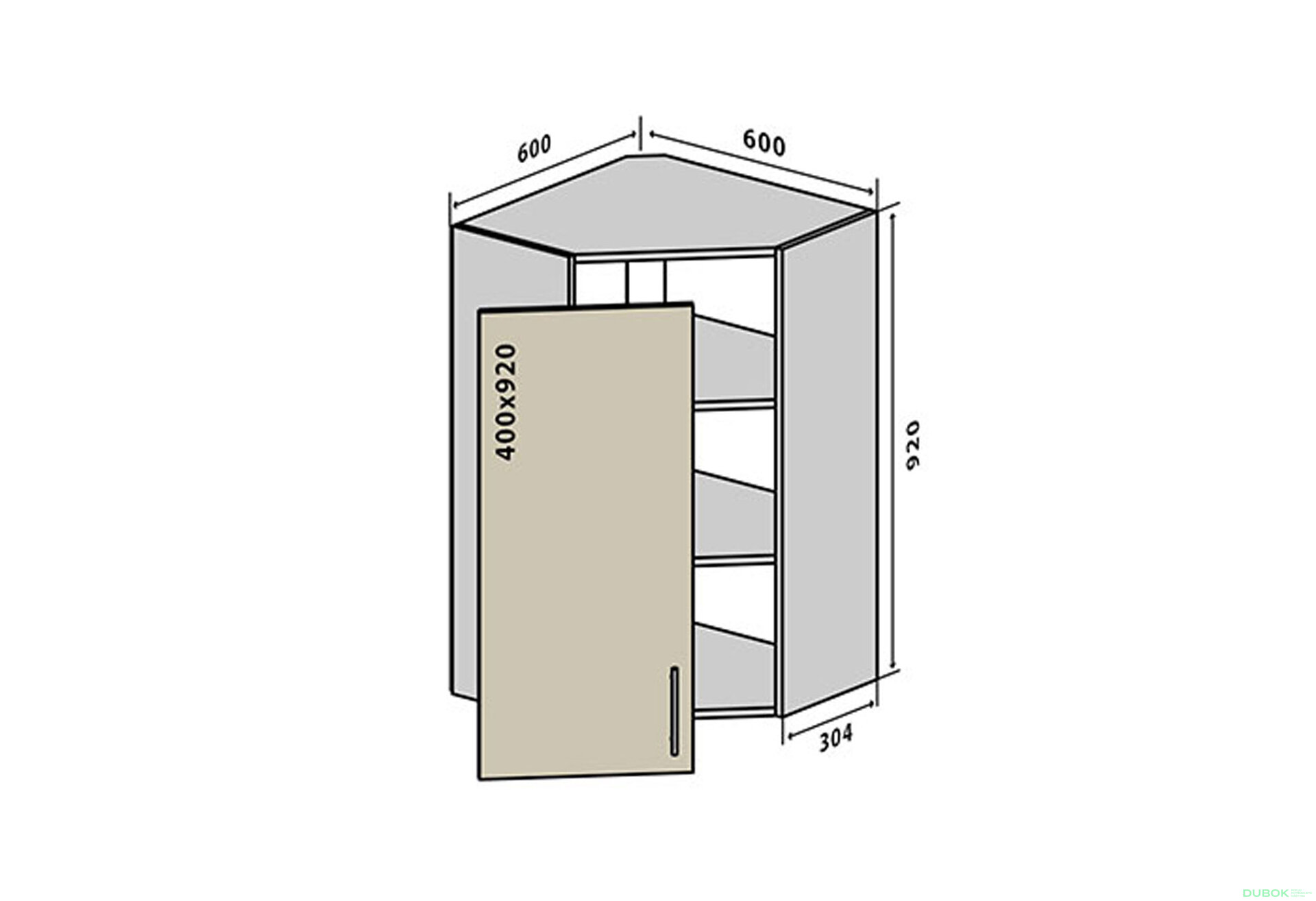 Fotografia 1 - V54 Skrinka 1D 60 Sonata Luxe