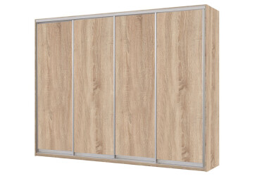 Skriňa 4D 2700x600x2400, 4 DTD, Svetlý dub sonoma